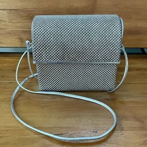 Vintage Whiting and Davis Silver Mesh Crossbody Purse